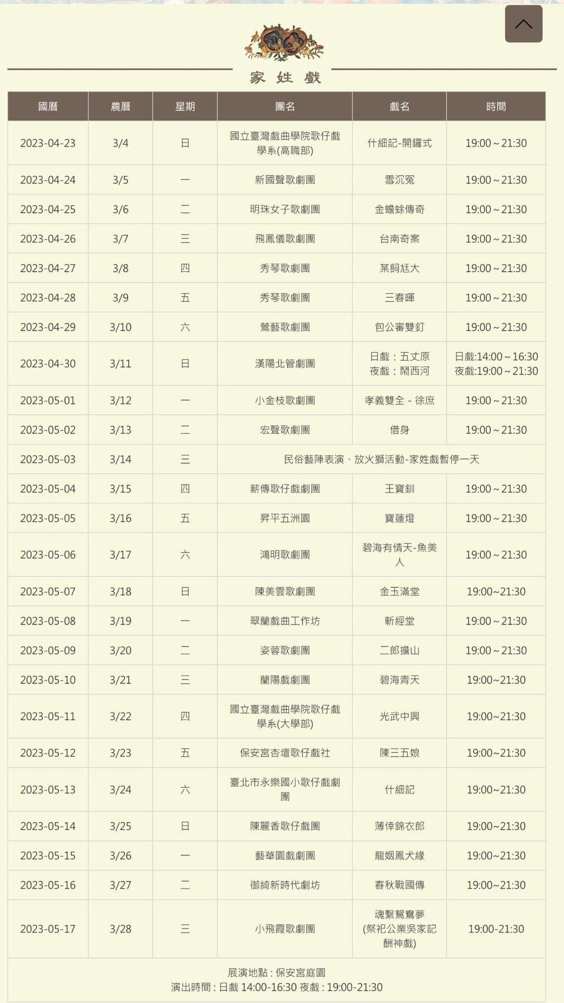 2023 家姓戲